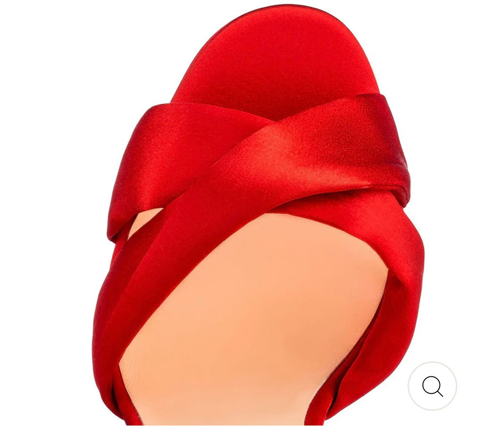 The Power Play – Luxe Red Satin Statement Heels